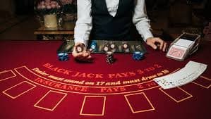 Live dealer at sukajp login Lucky Neko blackjack table with professional studio lighting and multi-camera setup